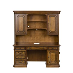 pemberly row traditional wood credenza in brown