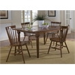 Pemberly Row Transitional Wood Butterfly Leaf Table in Tobacco