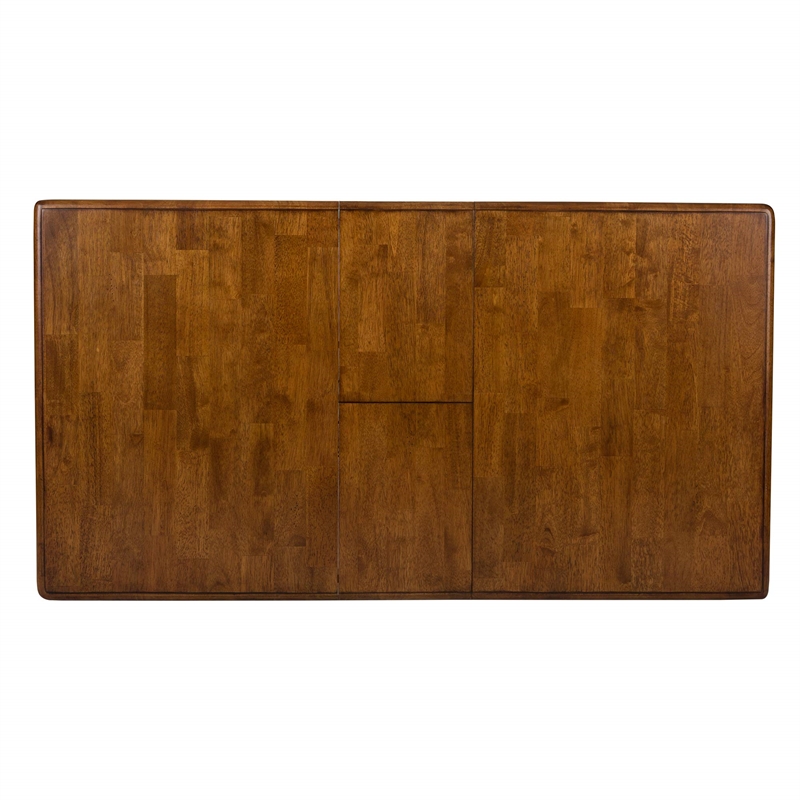 Pemberly Row Transitional Wood Butterfly Leaf Table in Tobacco