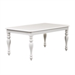 Pemberly Row Transitional Wood 5 Piece Rectangular Table Set in White