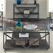 Pemberly Row Industrial Rectangular Cocktail Table in Gray