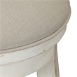 Pemberly Row Contemporary Solid Wood Console Swivel Stool in Flea Market White