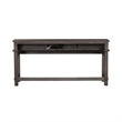 Pemberly Row Modern Farmhouse Console Bar Table in Brown