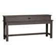 Pemberly Row Modern Farmhouse Console Bar Table in Brown