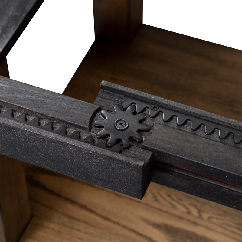 Pemberly Row Transitional Wood Pub Table in Oak