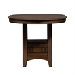 Pemberly Row Transitional Wood Pub Table in Oak