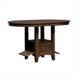 Pemberly Row Transitional Wood Pub Table in Oak