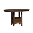 Pemberly Row Transitional Wood Pub Table in Oak