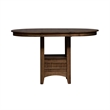 Pemberly Row Transitional Wood Pub Table in Oak