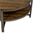 Pemberly Row Transitional Wood Round Cocktail Table in Brown