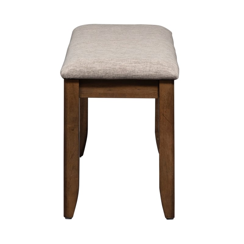 Pemberly Row Traditional Wood Dining Bench in Brown