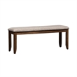 Pemberly Row Traditional Wood Dining Bench in Brown