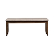 Pemberly Row Traditional Wood Dining Bench in Brown
