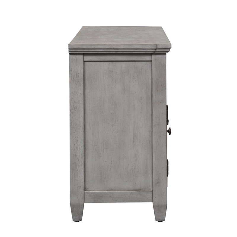 Pemberly Row Contemporary Glass Entertainment TV Stand in White