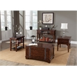Pemberly Row Contemporary Wood 3 Piece Set in Mahogany