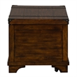 Pemberly Row Rustic Wood Storage Trunk in Brown
