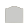 Pemberly Row Contemporary Solid Wood Mirror in Iridescent White Finish