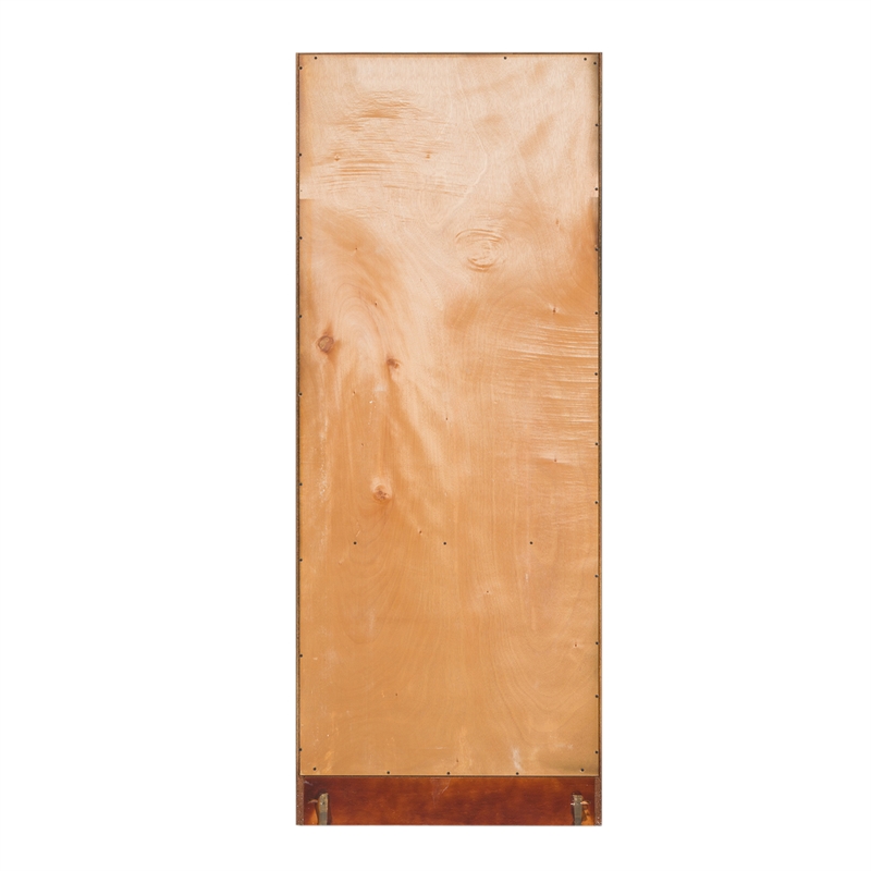 Pemberly Row Traditional Wood Executive Open Bookcase in Cognac