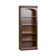 Pemberly Row Traditional Wood Executive Open Bookcase in Cognac