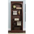 Pemberly Row Traditional Wood Executive Open Bookcase in Cognac