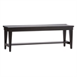 Pemberly Row Contemporary Wood Dining Bench in Rustic Black