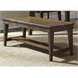 Pemberly Row Contemporary Wood Dining Bench in Rustic Oak