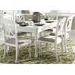 Pemberly Row Transitional Wood 7 Piece Dining Set in Oyster White
