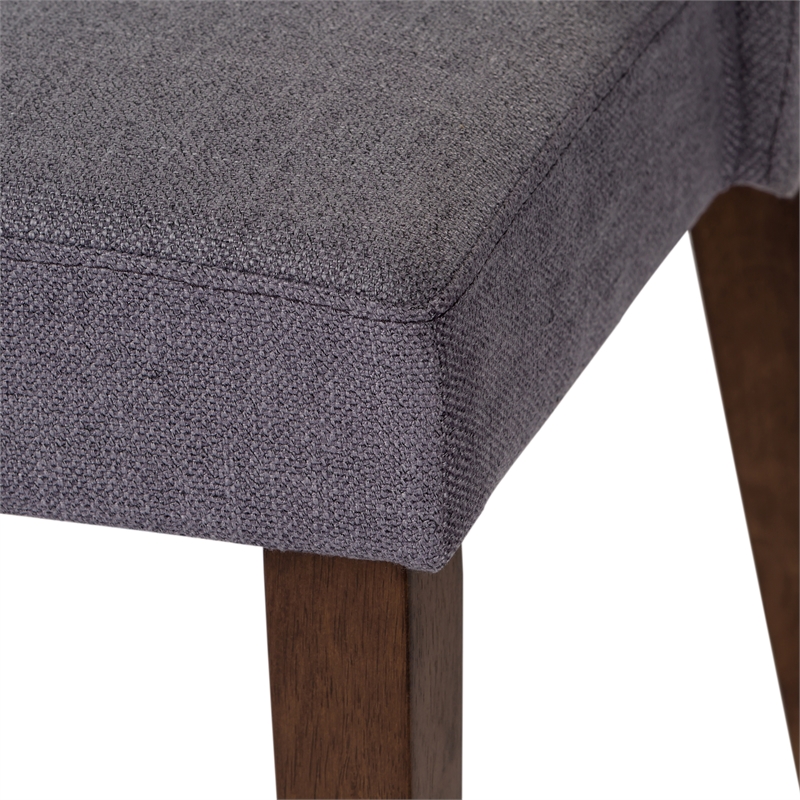 Pemberly Row Mid-Century Wood Chair in Gray (Set of 2)