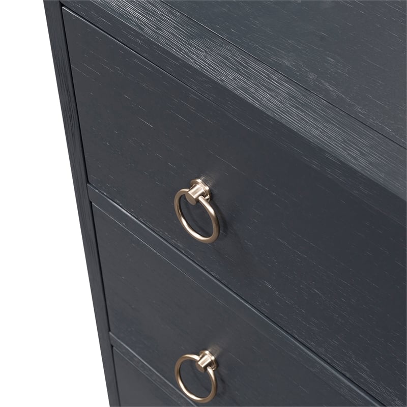 Pemberly Row Contemporary Wood Accent Cabinet in Midnight Blue