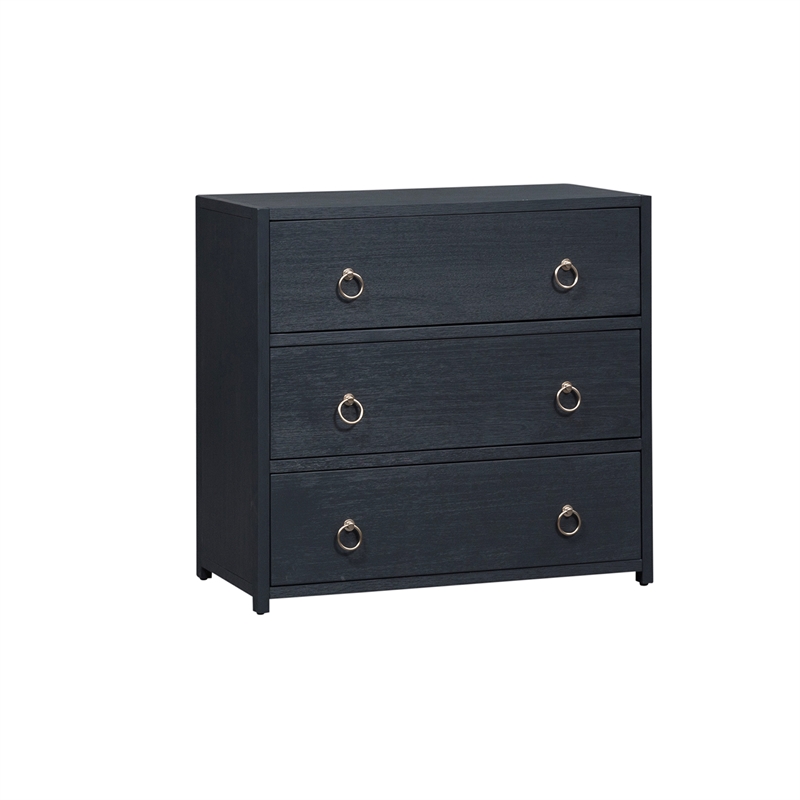 Pemberly Row Contemporary Wood Accent Cabinet in Midnight Blue