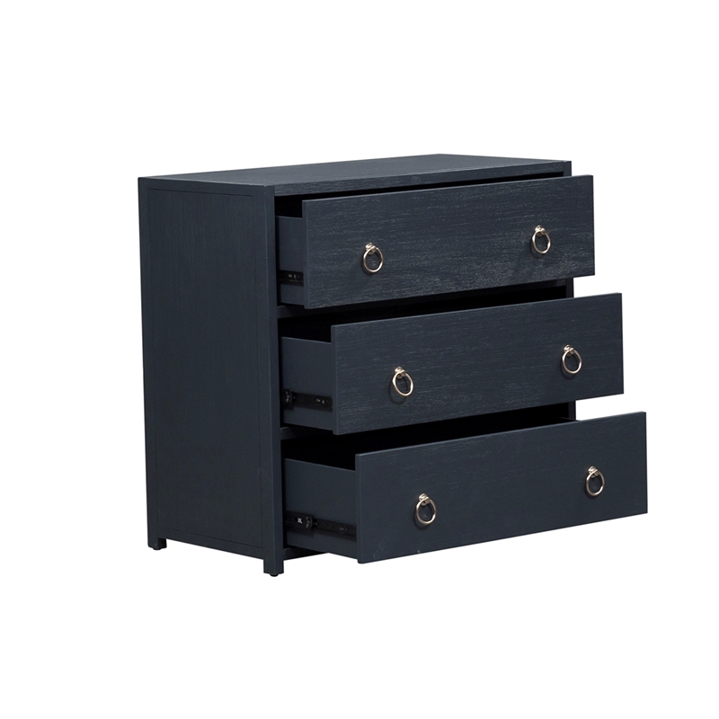 Pemberly Row Contemporary Wood Accent Cabinet in Midnight Blue