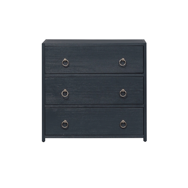 Pemberly Row Contemporary Wood Accent Cabinet in Midnight Blue