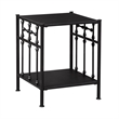 Pemberly Row Modern Open Wood Night Stand in Black