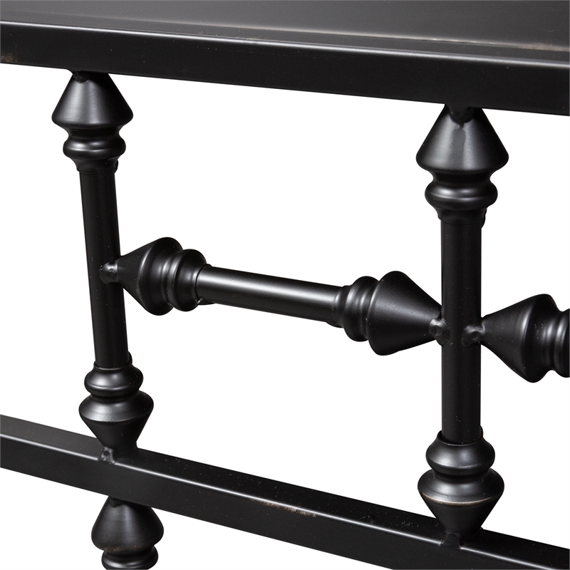 Pemberly Row Modern Open Wood Night Stand in Black