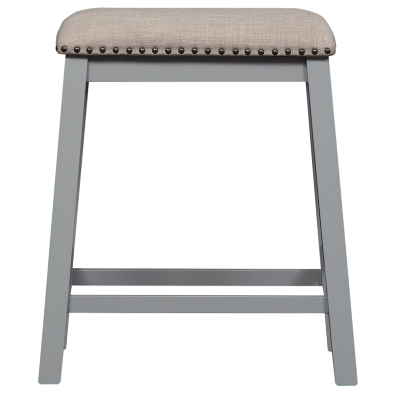 Pemberly Row Transitional Wood 5 Piece Counter Set in White