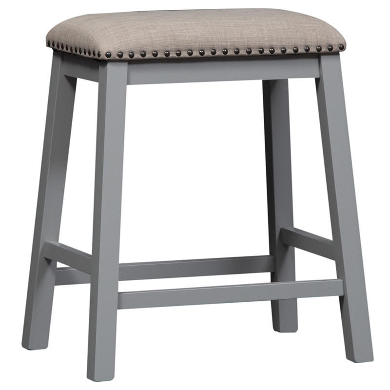 Pemberly Row Transitional Wood 5 Piece Counter Set in White