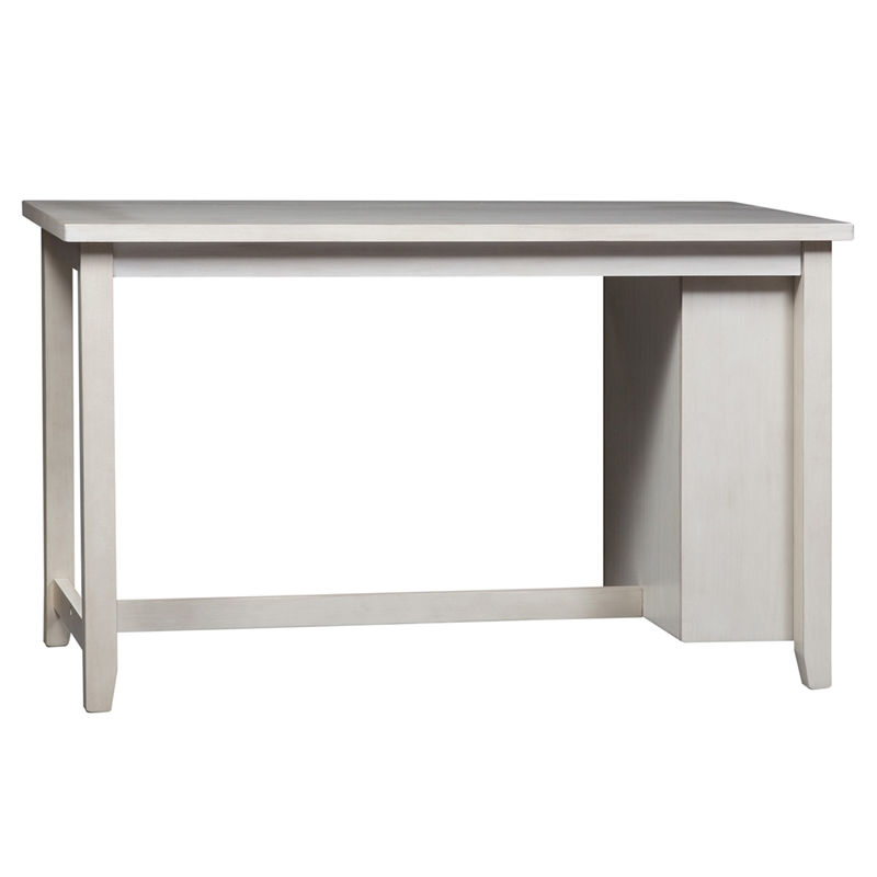 Pemberly Row Transitional Wood 5 Piece Counter Set in White