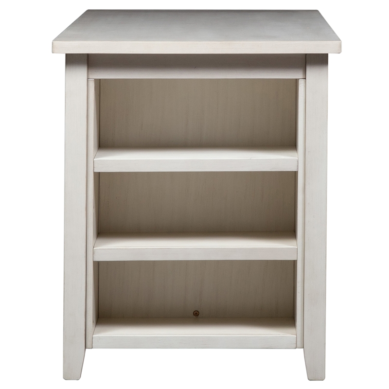 Pemberly Row Transitional Wood 5 Piece Counter Set in White