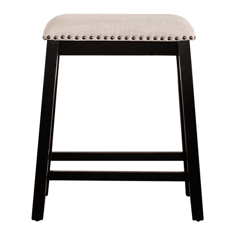 Pemberly Row Modern Wood Black 5 Piece Counter Set in Black