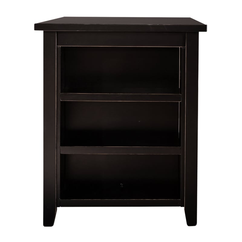 Pemberly Row Modern Wood Black 5 Piece Counter Set in Black