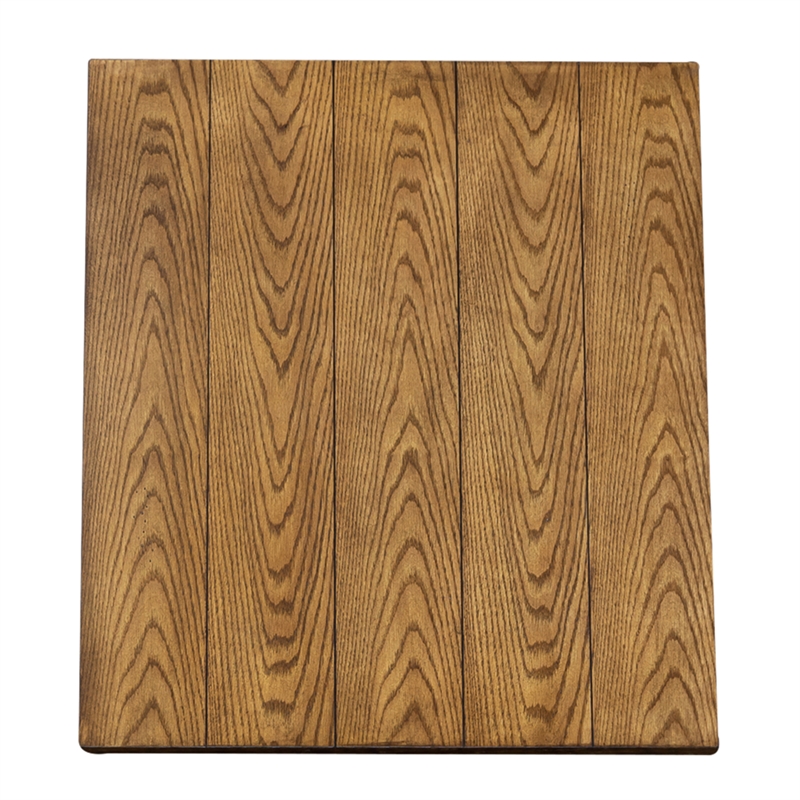 Pemberly Row 1 Drawer Farmhouse Wood/Brass End Table in Golden Oak