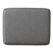 Pemberly Row Transitional Wood/Fabric Console Stool in Taupe Gray