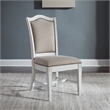 Pemberly Row Traditional Wood Side Chair in White (Set of 2)