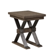 Pemberly Row Industrial Wood Chair Side Table in Brown
