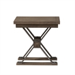 Pemberly Row Industrial Wood Chair Side Table in Brown