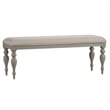 Pemberly Row Transitional Wood Bench in Beige