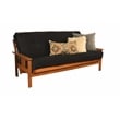 Pemberly Row Cotton and Foam Full-size Futon Mattress in Suede Black-Frame Not Included