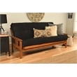 Pemberly Row Cotton and Foam Full-size Futon Mattress in Suede Black-Frame Not Included