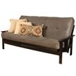 Pemberly Row Cotton and Foam Full-size Futon Mattress in Suede Gray-Frame Not Included