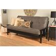 Pemberly Row Cotton and Foam Full-size Futon Mattress in Suede Gray-Frame Not Included